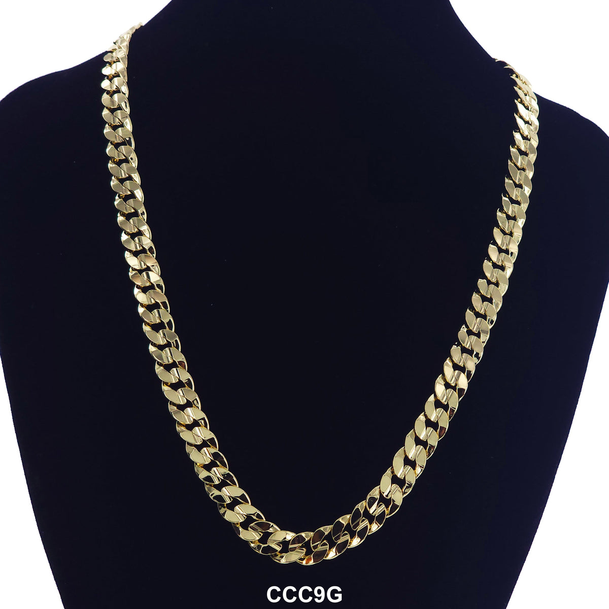 9 MM Concave Cuban Chain CCC9G - ChainsOnly