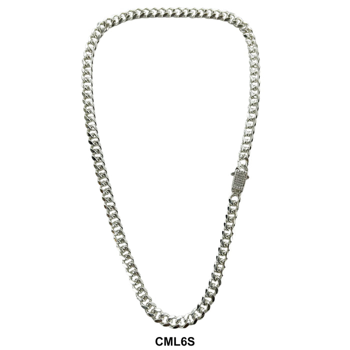 6 MM Monaco Lock Cuban Chain CML6S - ChainsOnly