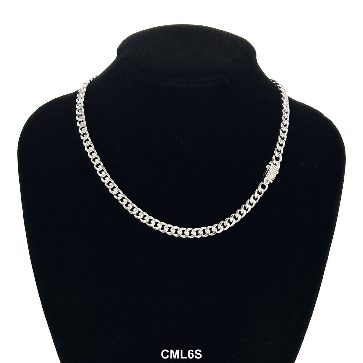 6 MM Monaco Lock Cuban Chain CML6S - ChainsOnly