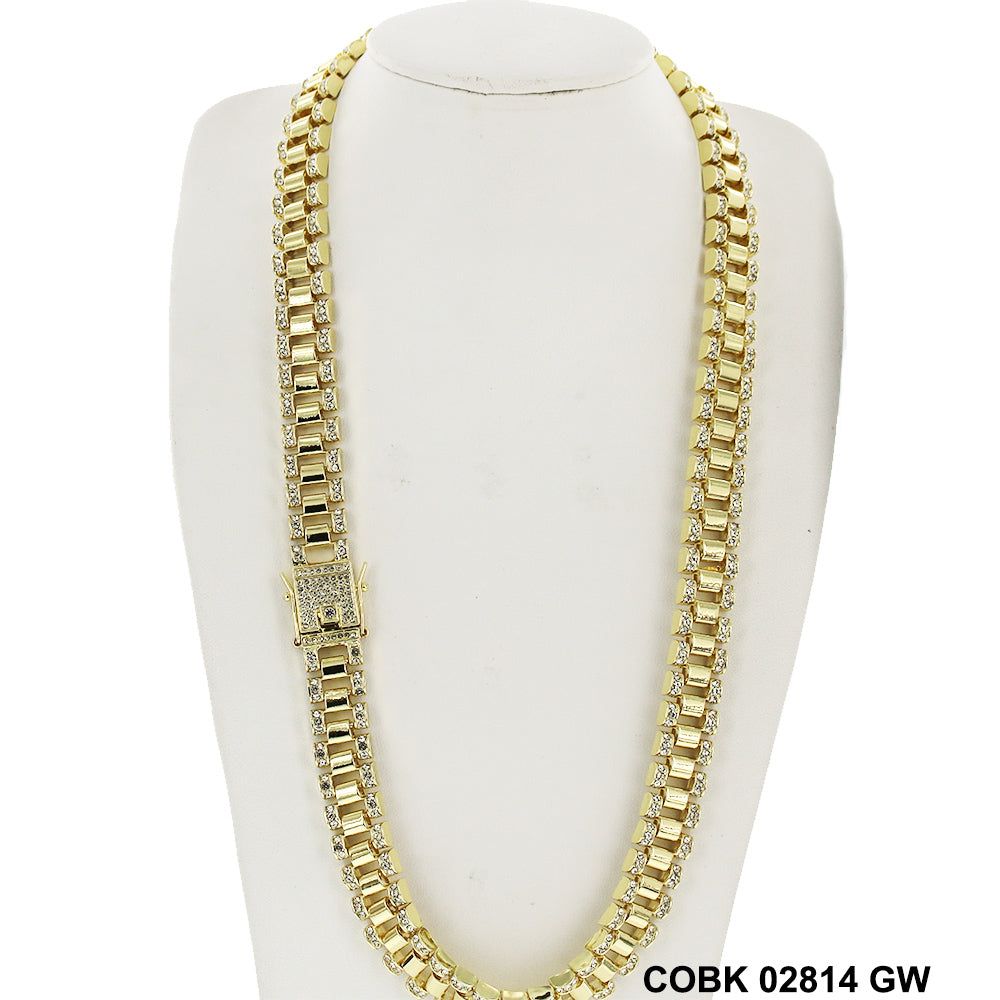 14 MM Hip Hop Chain COBK 02814 GW - ChainsOnly