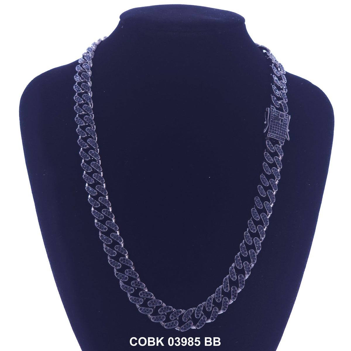 13 MM Hip Hop Necklace COBK 03985 BB - ChainsOnly