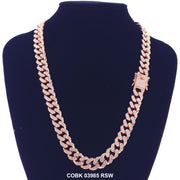13 MM Hip Hop Necklace COBK 03985 RSW - ChainsOnly