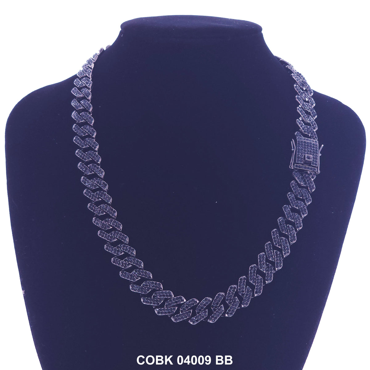 14 MM Hip Hop Necklace COBK 04009 BB - ChainsOnly