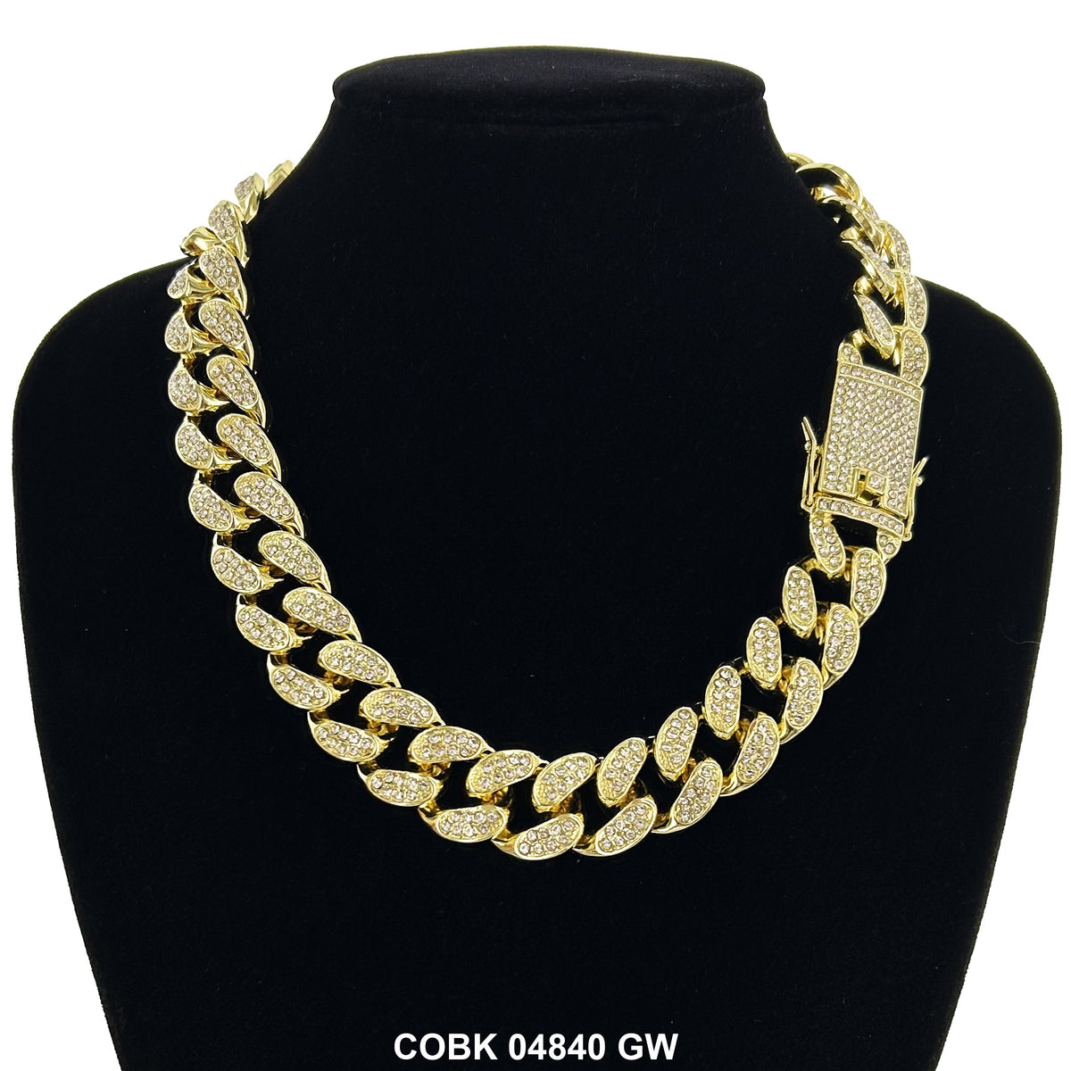 19 MM Hip Hop Chain COBK 04840 GW - ChainsOnly