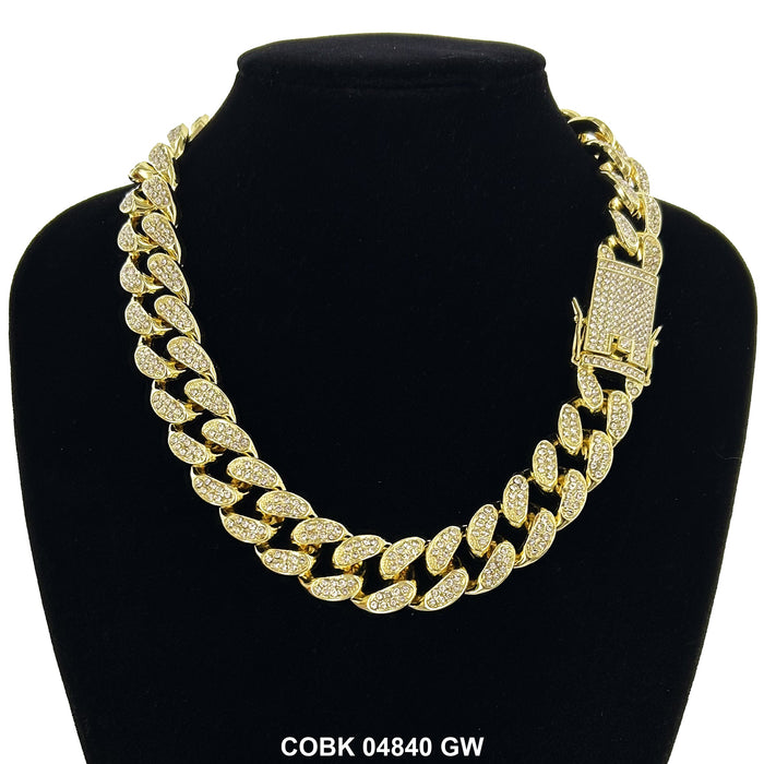 19 MM Hip Hop Chain COBK 04840 GW - ChainsOnly