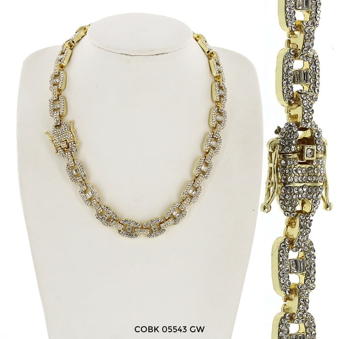 12 MM Hip Hop Chain COBK 05543 GW - ChainsOnly