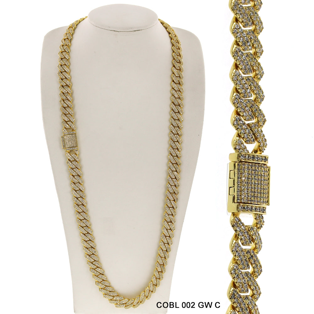 13 MM Hip Hop Chain COBL 002 GW - ChainsOnly