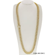12 MM Hip Hop Chain COBL 003 GW - ChainsOnly