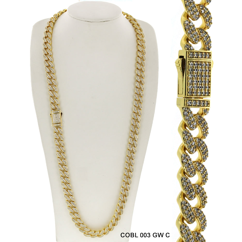 12 MM Hip Hop Chain COBL 003 GW - ChainsOnly