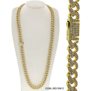 12 MM Hip Hop Chain COBL 003 GW - ChainsOnly