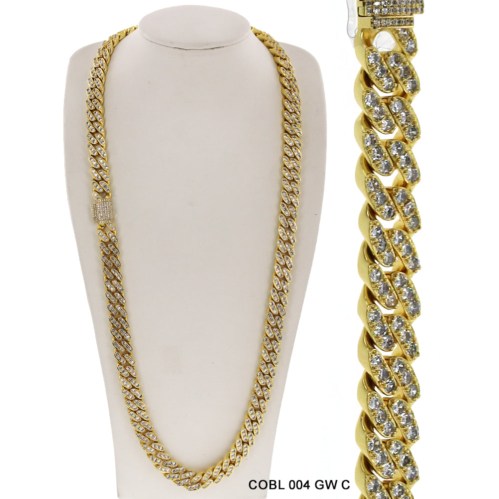 12 MM Hip Hop Chain COBL 004 GW - ChainsOnly