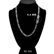 4.4 MM Diamond Cut Figaro Chain FC 113 S - ChainsOnly