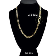 4.4 MM Diamond Cut Figaro Chain FC 113 G - ChainsOnly