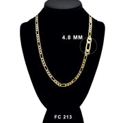 4.8 MM Diamond Cut Figaro Chain FC 213 G - ChainsOnly