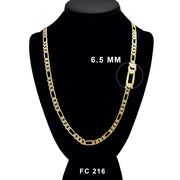 6.5 MM Diamond Cut Figaro Chain FC 216 G - ChainsOnly