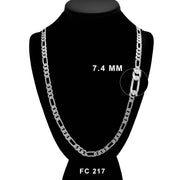 7.4 MM Diamond Cut Figaro Chain FC 217 S - ChainsOnly