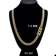 7.5 MM Diamond Cut Concave Cuban Chain FC 227 G - ChainsOnly