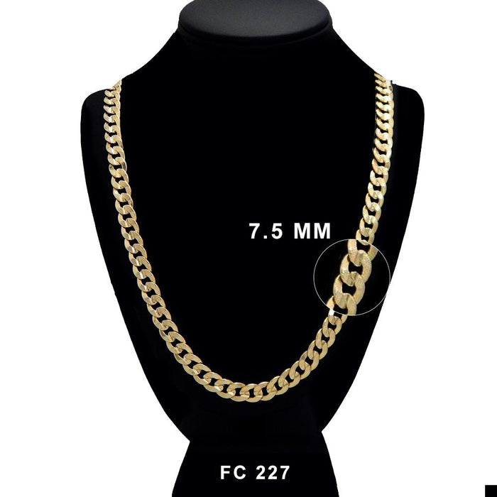 7.5 MM Diamond Cut Concave Cuban Chain FC 227 G - ChainsOnly