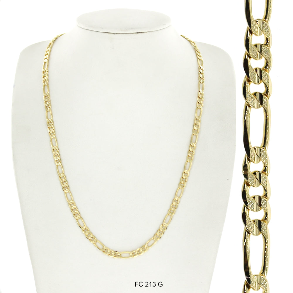 4.8 MM Diamond Cut Figaro Chain FC 213 G - ChainsOnly