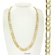 9.5 MM Diamond Cut Figaro Chain FC 219 G - ChainsOnly
