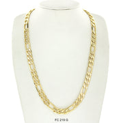 9.5 MM Diamond Cut Figaro Chain FC 219 G - ChainsOnly