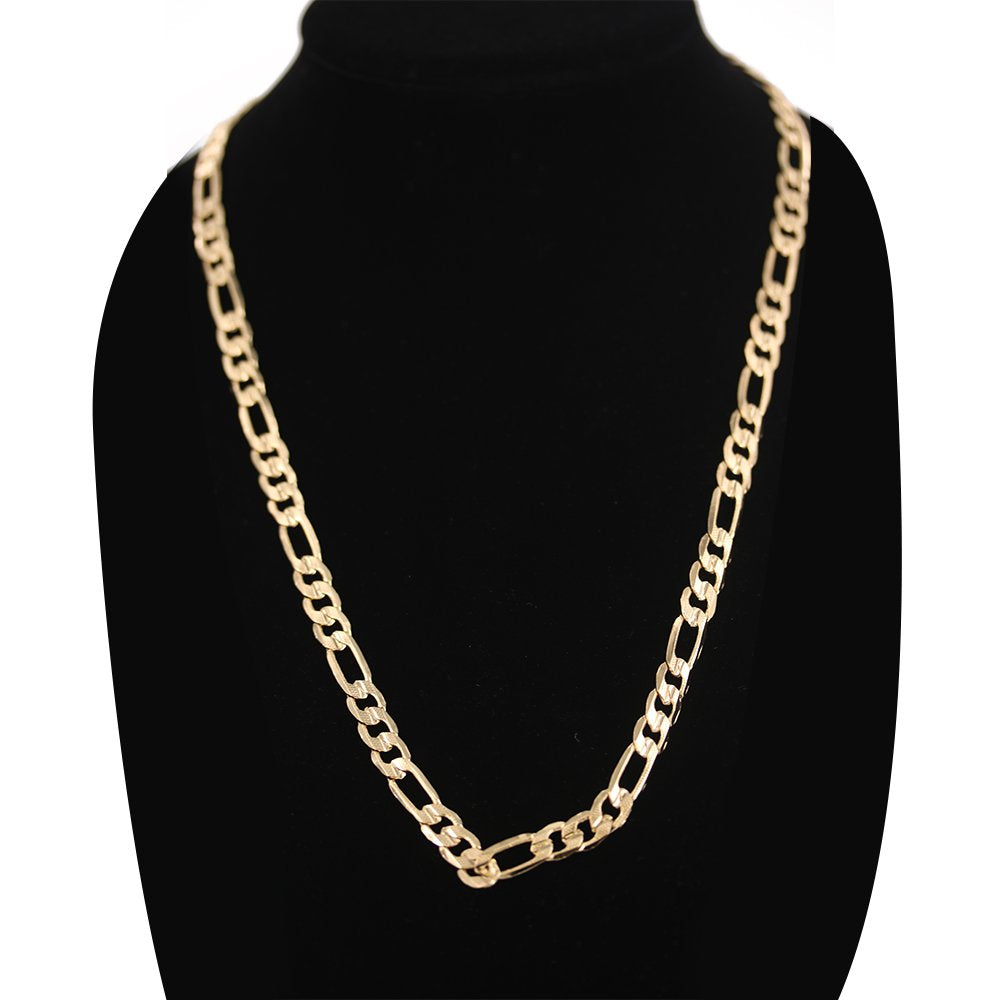 7 MM Figaro Diamond Cut Chain FGDC7G 22" - ChainsOnly