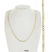 3 MM Figaro Chain FG3G - ChainsOnly
