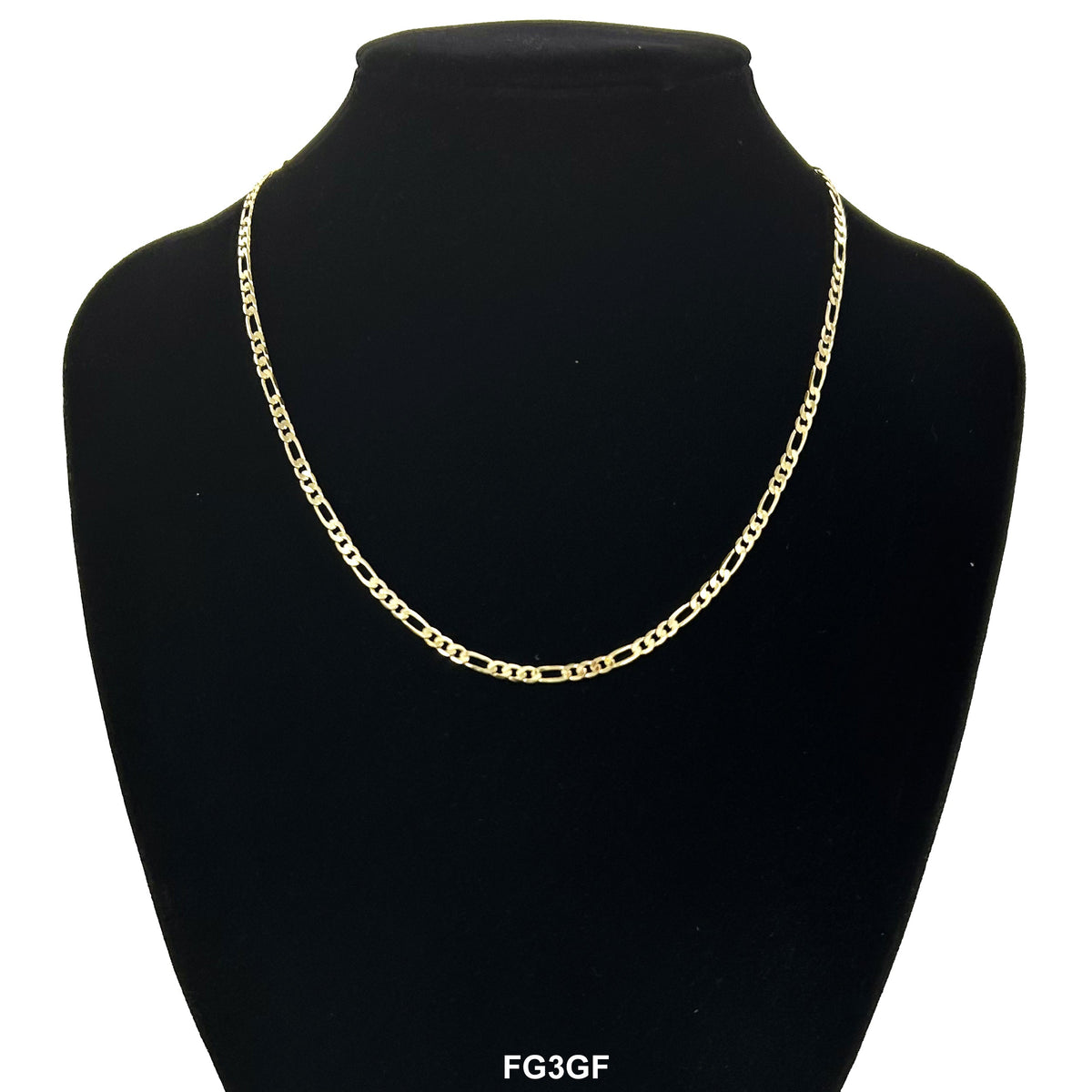 3 MM Figaro Chain FG3GF - ChainsOnly
