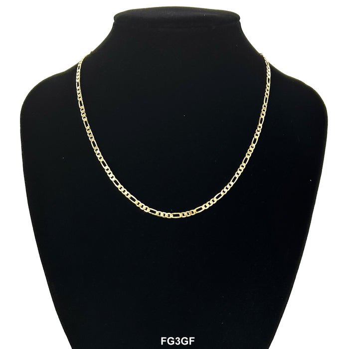 3 MM Figaro Chain FG3GF - ChainsOnly