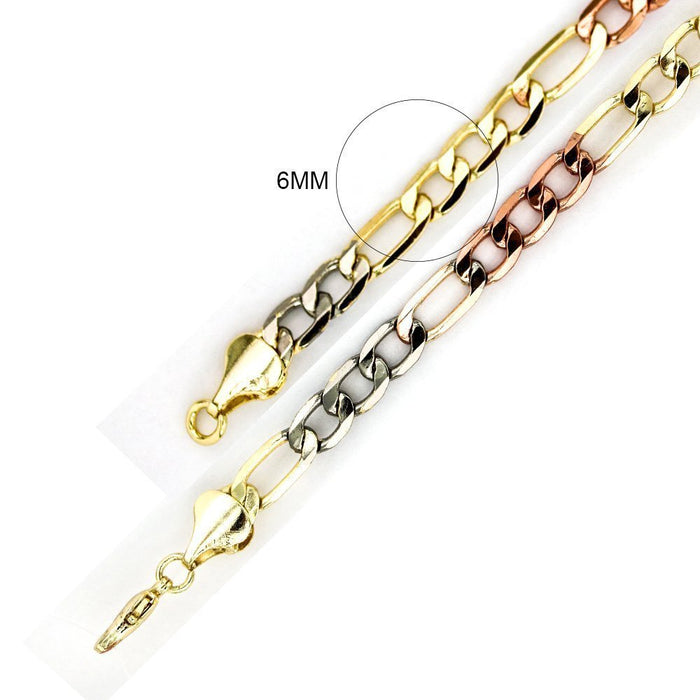 6 MM Figaro Chain FG3T 6 - ChainsOnly