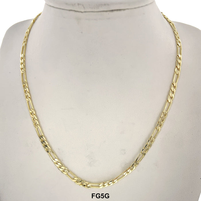 5 MM Figaro Chain FG5G - ChainsOnly