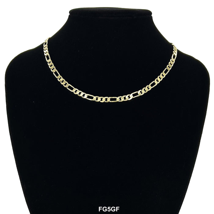 5 MM Figaro Chain FG5GF - ChainsOnly