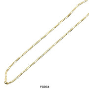 4 MM Diamond Cut Figaro Chain FGDC4 - ChainsOnly