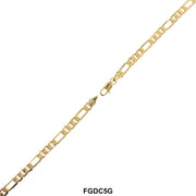 5 MM Diamond Cut Figaro Chain FGDC5G - ChainsOnly