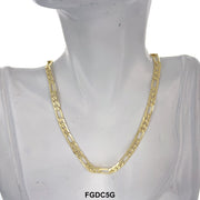 5 MM Diamond Cut Figaro Chain FGDC5G - ChainsOnly