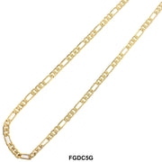 5 MM Diamond Cut Figaro Chain FGDC5G - ChainsOnly