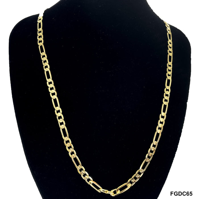 6.5 MM Diamond Cut Figaro Chain FGDC65 - ChainsOnly