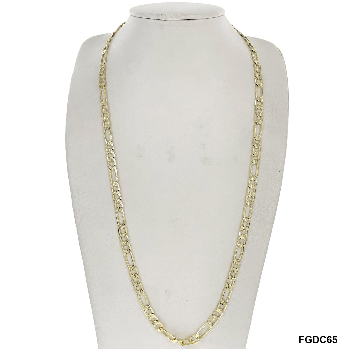 6.5 MM Diamond Cut Figaro Chain FGDC65 - ChainsOnly