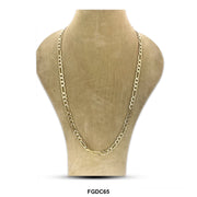 6.5 MM Diamond Cut Figaro Chain FGDC65 - ChainsOnly