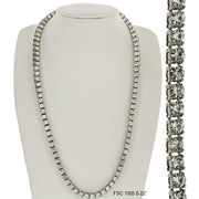 14 MM Full Stones Chain With Stones Lock FSC 1005 S - ChainsOnly
