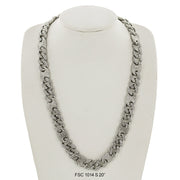 15 MM Full Stones Chain With Stones Lock FSC 1014 S - ChainsOnly