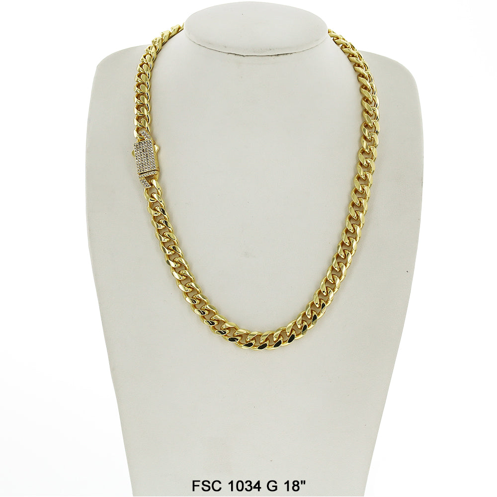 9 MM Cuban Chain FSC 1034 G 18" - ChainsOnly