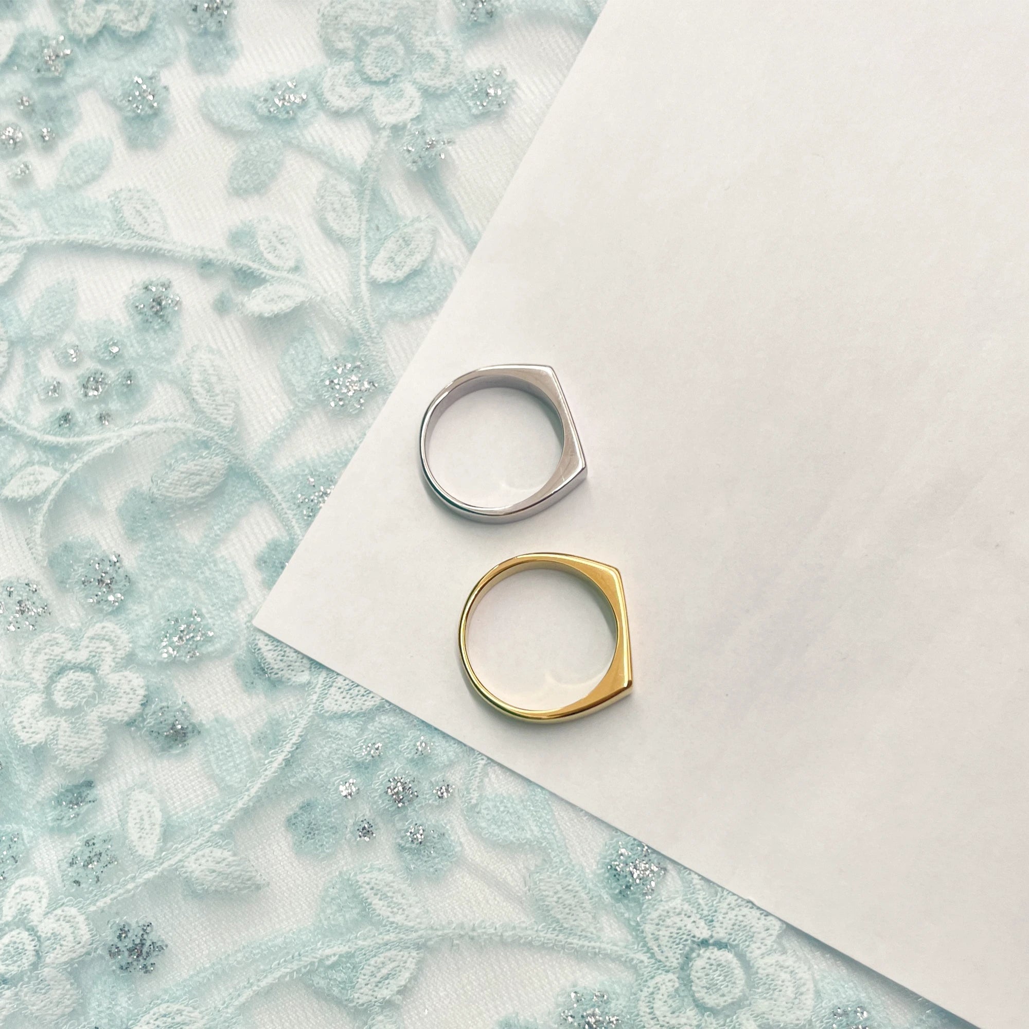 delicate name ring, thin minimalist ring