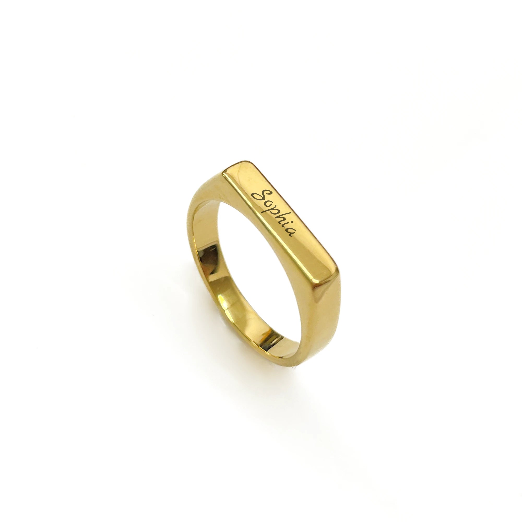 Stackable Minimalist Delicate Fine Ring Signet