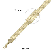 7 MM Herringbone Chain H 6040 G - ChainsOnly