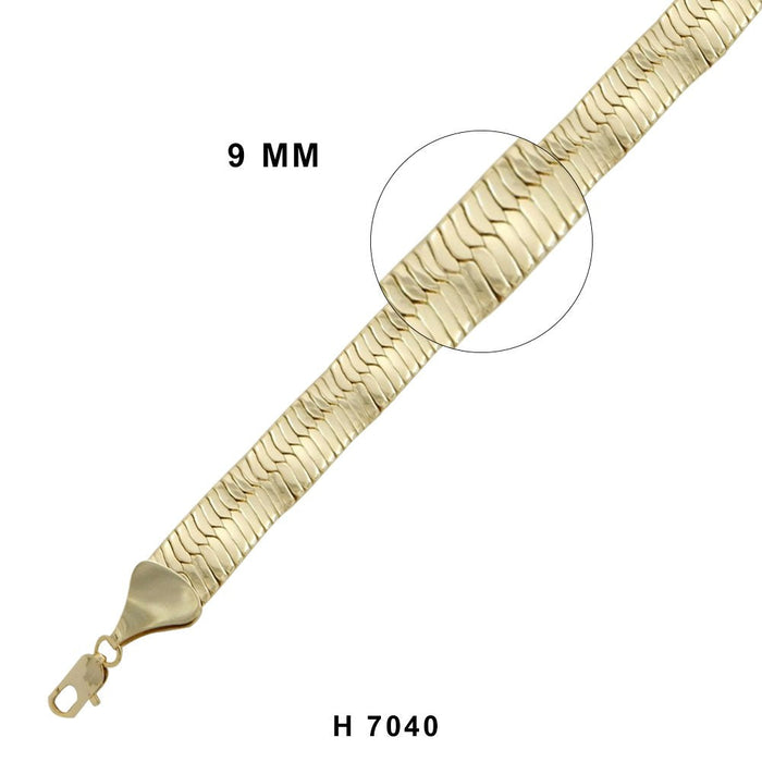 9 MM Herringbone Chain H 7040 G - ChainsOnly