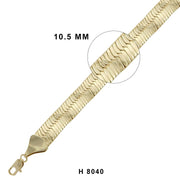 10.5 MM Herringbone Chain H 8040 G - ChainsOnly