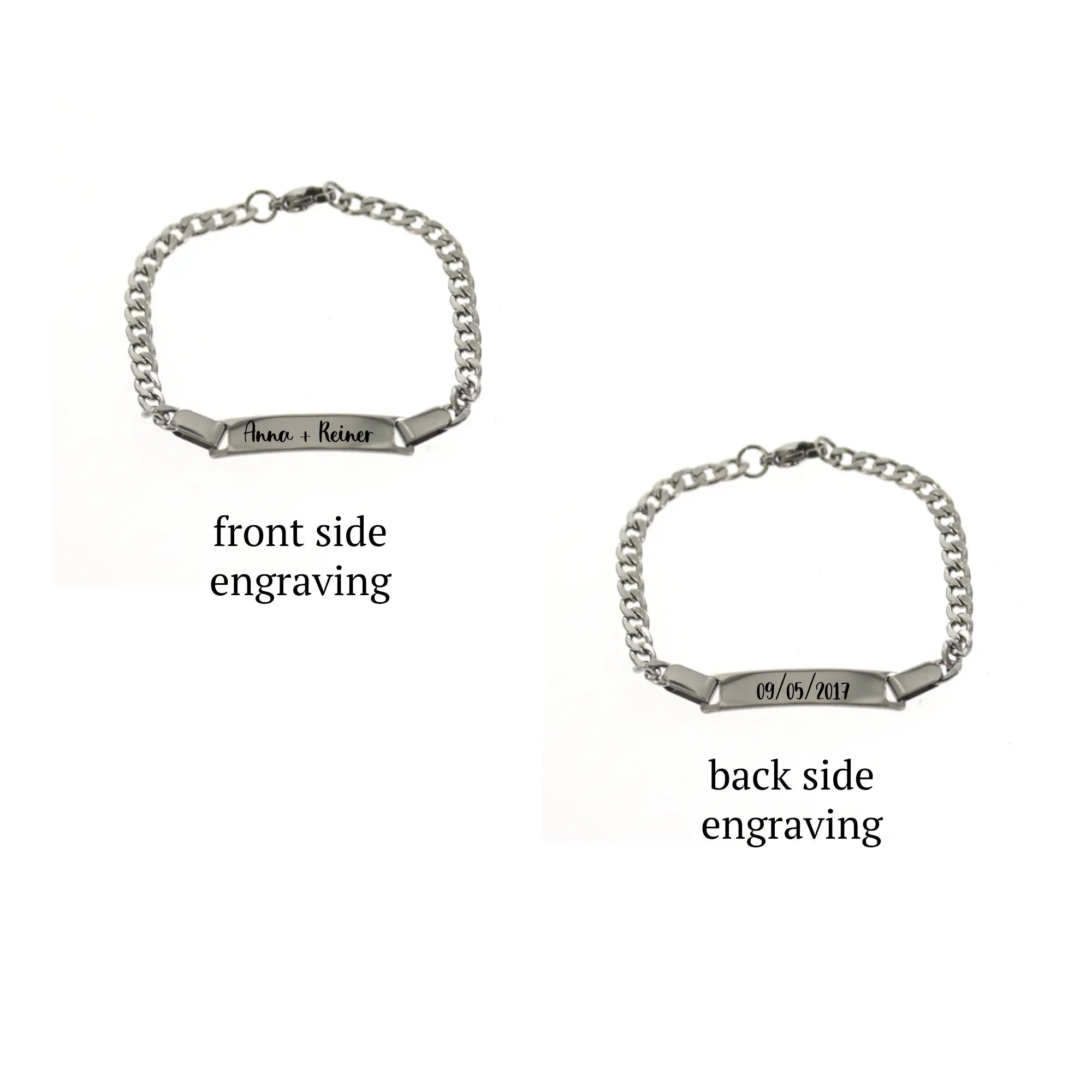 Engraved Silver Cuff Bracelet