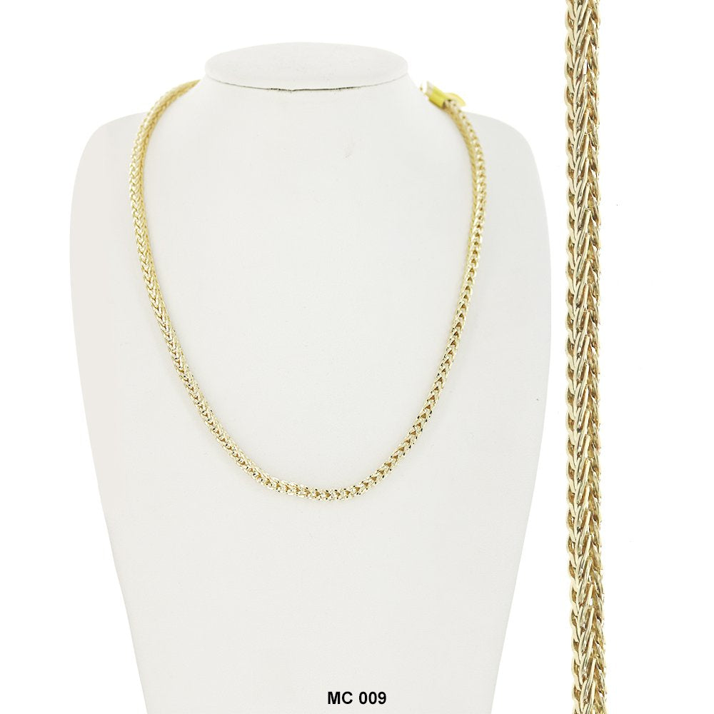 4 MM Square Fashion Chain MC 009 G - ChainsOnly