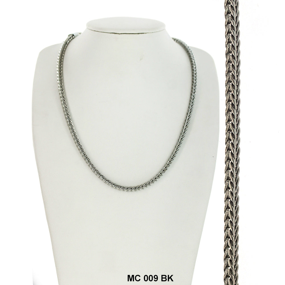 4 MM Square Fashion Chain MC 009 BK - ChainsOnly